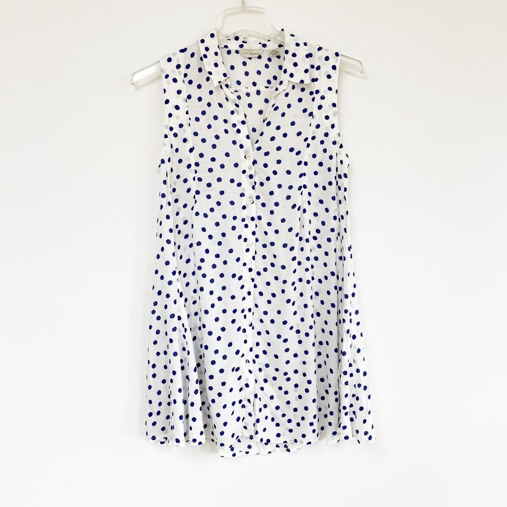 Anthro 11.1 Tylho Blue White Percy Tunic Blouse S